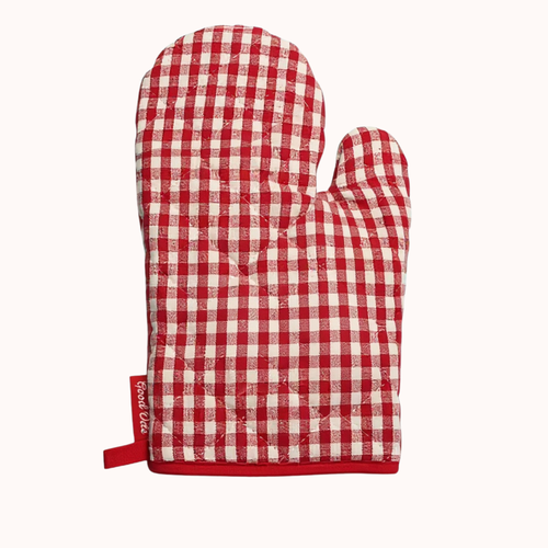 Gingham Oven Mitt