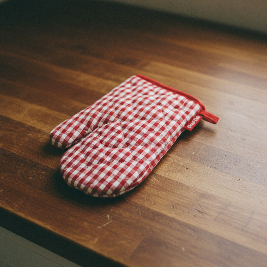 Gingham Oven Mitt