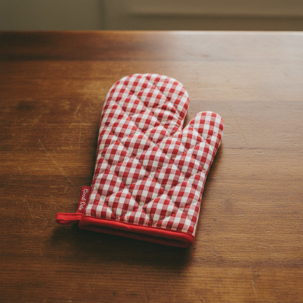 Gingham Oven Mitt